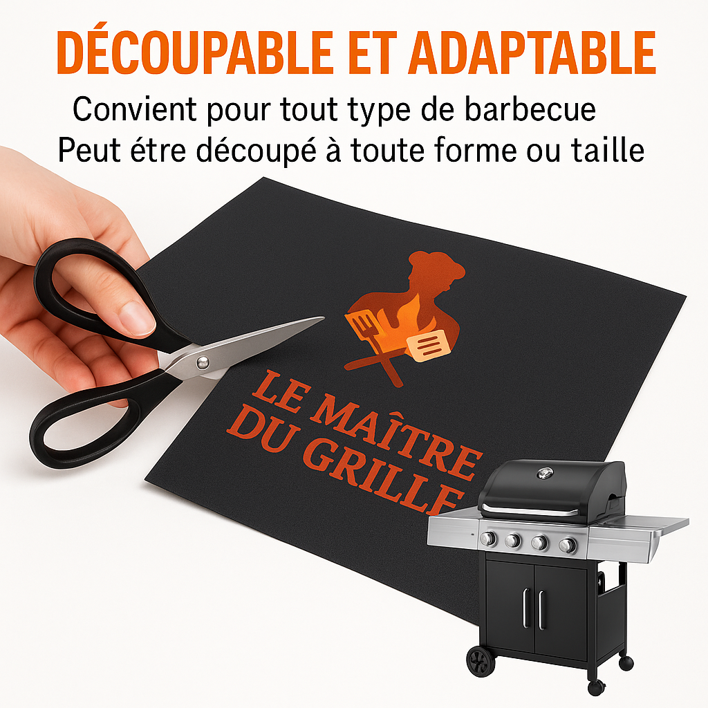 Lot de 6 Tapis Antiadhésifs pour Barbecue – Cuisson Propre et Parfaite !